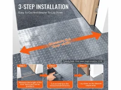 Película de Protección de Alfombra, SucceBuy Alfombra Protectora para Gatos 38 cm × 1.10 m PVC Antiarañazos Antideslizante^ Hot