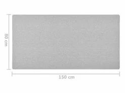 Garden Furniture Pelle Alfombra de pasillo 80x150 cm Gris claro Outlet