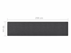 Garden Furniture Pelle Alfombra de pasillo 50x250 cm Gris antracita Clearance