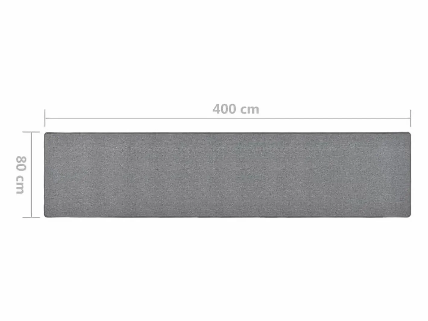 Pelle Alfombra de pasillo oscuro 80x400 cm^Garden Furniture