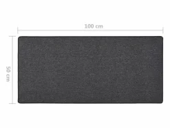 Garden Furniture Pelle Alfombra de pasillo 50x100 cm Gris antracita Outlet