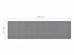 Garden Furniture Pelle Alfombra de pasillo oscuro 80x300 cm Gris Outlet