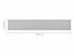 Garden Furniture Pelle Alfombra de pasillo claro 50x300 cm Gris Hot