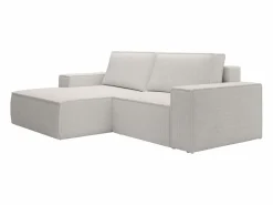 Pequeño Sofá cama rinconera izquierda de pana color AMELIA^Vente-unique Outlet