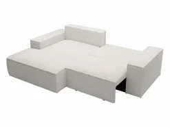 Pequeño Sofá cama rinconera izquierda de pana color AMELIA^Vente-unique Outlet