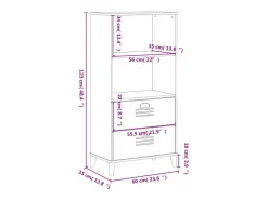 Peralyn Librería VIKEN madera de ingeniería 60x35x123 cm^Garden Furniture Discount