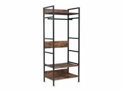 Perchero - Armario Abierto de Metal y Madera Perchero Extraíble - 162x60x40cm Marru00f3n Online
