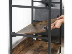 Perchero - Armario Abierto de Metal y Madera Perchero Extraíble - 162x60x40cm Marru00f3n Online