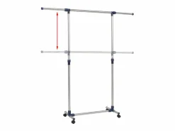 Mueble Perchero|Perchero ajustable acero inoxidable 165x44x150 cm ES673199