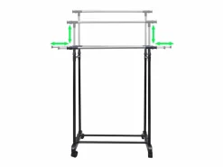 Mueble Perchero|Perchero ajustable para ropa 2 barras 2 unidades ES256372