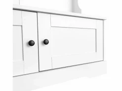 OKWISH Armario De Entrada|Perchero con 4 ganchos y 2 puertas de almacenamiento – Para recibidores y pasillos