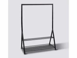 Five Perchero Burro Artemis Barra y 2 Estantes 121x167 cm Negro Sale