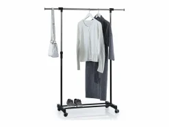 5five Perchero Burro Icare con Ruedas Extensible y Gris 120 cm Negro