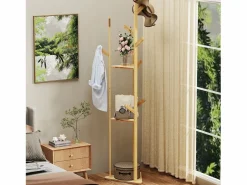 Perchero con patas para ropa de casa, dormitorio, salón, 40 x 40 x 170 cm^Fativo Online