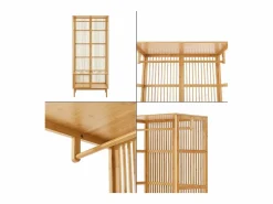 Helloshop26 Perchero de bambú 185 x 80 x 45 cm natural 03_0008145 Marru00f3n Discount