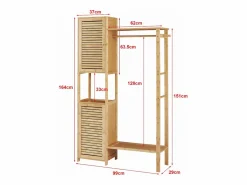 Perchero de bambú 164 x 99 x 29 cm natural 03_0008141^Helloshop26 Best