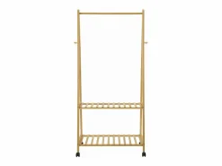 Perchero de bambú con ruedas 70 x 43 x 152 cm 03_0008146^Helloshop26 New