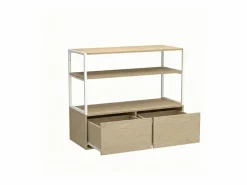Perchero de buhardilla KADRA de 100 x 85 cm con armario y cajones^ Discount