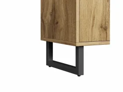 Perchero de madera - Armario de 2 cajones y 3 puertas - Almacenamiento abierto^ New