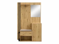 OKWISH Perchero|Perchero de madera con banco para zapatos, espejo y paragüero - para pasillos y entradas