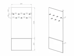 Perchero de pared - 69 cm - grisáceo - DIOCE^SELSEY Discount