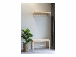 Perchero de Pared Abano, Marrón, 31x78x17 cm, Kendra Home Marru00f3n chocolate Sale