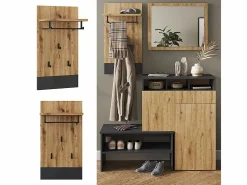 Vicco Perchero de pared antracita 44x25.6x83 selena Gris antracita Sale