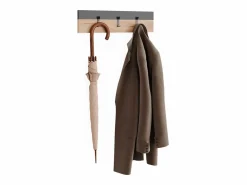 Vicco Perchero|Perchero de pared antracita/roble dorado 60x1.6x15 orlando