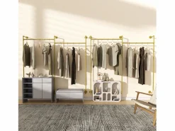 Burro Para Ropa|Perchero de pared de metal , barra para colgar ropa, 205x190cm