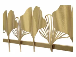 Perchero|Perchero de Pared Hoja 8, Oro, 66,2x6x26,3 cm, Kendra Home