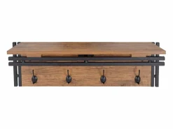 Perchero de pared -A27 Estructura 3D, Aspecto roble salvaje^MCW Best