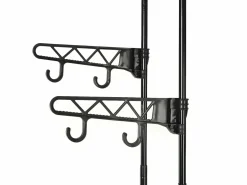 Perchero de ropa acero y textil no tejido 55x28,5x175 cm ES847809 Negro