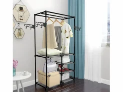 Perchero de ropa acero y textil no tejido 87x44x158 cm ES824286^ Clearance