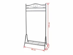 Perchero de Ropa de Acero con Estante Inferior - Solución de Almacenamiento Práctica y Elegante^vidaxl New