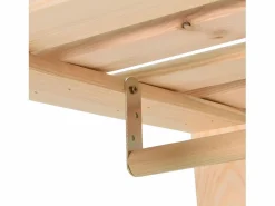 Perchero de ropa de madera maciza de pino 110x38x170 cm ES202651 Marru00f3n Outlet