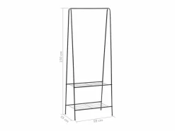 Perchero de ropa 59x35x150 cm ES160756 Negro Hot