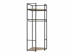 Armario Abierto, Vestidor|Perchero esquinero de madera y metal JUNE 70x200cm