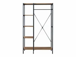 Helloshop26 Perchero Hvidovre 170 x 100 x 35 cm efecto madera 03_0008135 Negro New
