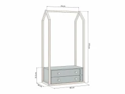 duehome Perchero juvenil Misty Breeze Verde Salvia - Oak Soft Gris Clearance