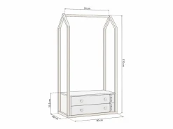 Perchero juvenil Misty Breeze Blanco - Oak Soft^duehome Clearance