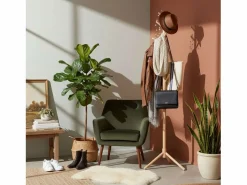 Perchero Reki 8 Colgadores Madera Haya Roble 44x172x44 cm^ Best