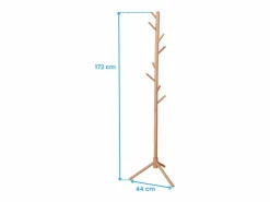 Perchero Reki 8 Colgadores Madera Haya Roble 44x172x44 cm^ Best