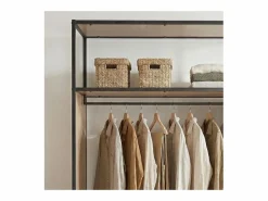 Perchero reversible de madera y metal OSLO Gris