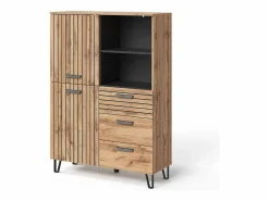 Vicco Perchero roble wotan 100x38x142 amber Color natural oscuro Online