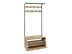 5five Armario De Entrada|Perchero Zapatero Jano Color Roble 80x175 cm Entrada Mueble
