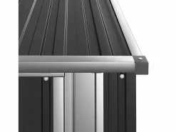 Perdir Cobertizo jardín acero galvanizado antracita 118,5x97x209,5 cm^Garden Furniture Online
