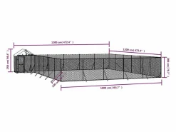 Clicnbuy Seguridad Para Mascotas|Perrera exterior con toldo acero galvanizado plata 12x12x2,5 m