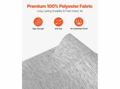 Persiana de Paneles SucceBuy con Riel Extensible, 116-218 cm de Ancho, Panel Japonés Vertical Ajustable hasta 243 cm de Altura, Gris Outlet