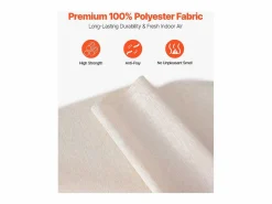 Persiana de Paneles SucceBuy con Riel Extensible, 116-218 cm de Ancho, Panel Japonés Vertical Ajustable hasta 243 cm de Altura, Marrón Claro Beige Online