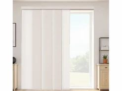 Persiana de Paneles SucceBuy con Riel Extensible, 116-218 cm de Ancho, Panel Japonés Vertical Ajustable hasta 243 cm de Altura, Marrón Claro Beige Online